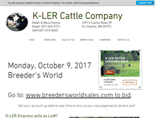 Tablet Screenshot of kaehlercattle.com